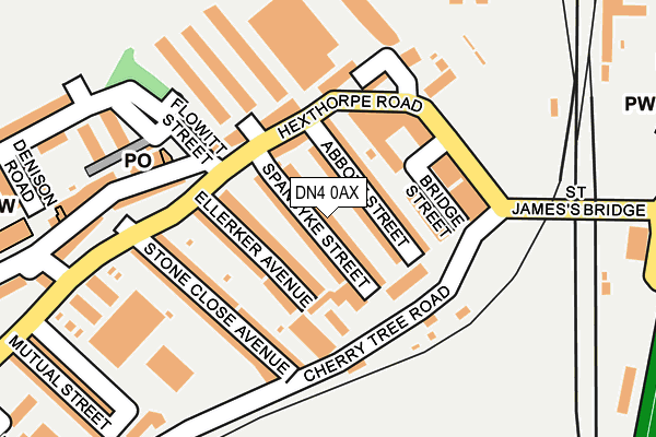 DN4 0AX map - OS OpenMap – Local (Ordnance Survey)