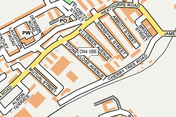 DN4 0BB map - OS OpenMap – Local (Ordnance Survey)