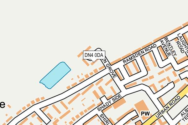 DN4 0DA map - OS OpenMap – Local (Ordnance Survey)
