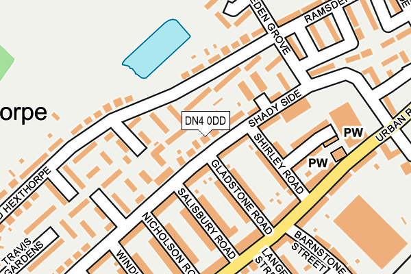 DN4 0DD map - OS OpenMap – Local (Ordnance Survey)