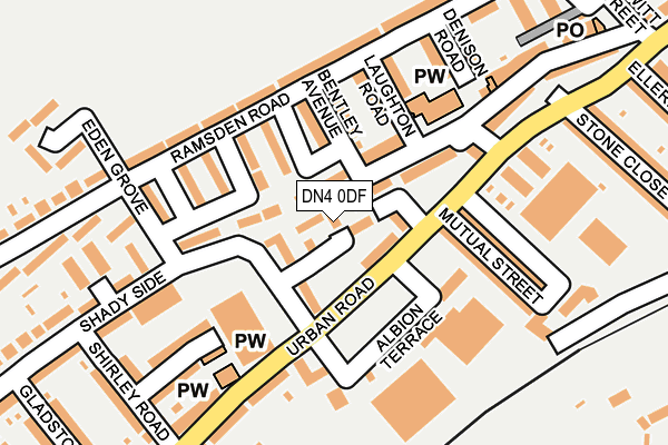 DN4 0DF map - OS OpenMap – Local (Ordnance Survey)