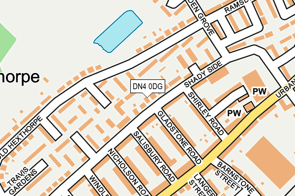DN4 0DG map - OS OpenMap – Local (Ordnance Survey)