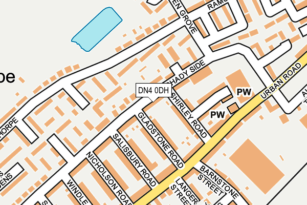 DN4 0DH map - OS OpenMap – Local (Ordnance Survey)