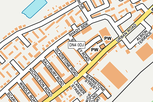 DN4 0DJ map - OS OpenMap – Local (Ordnance Survey)