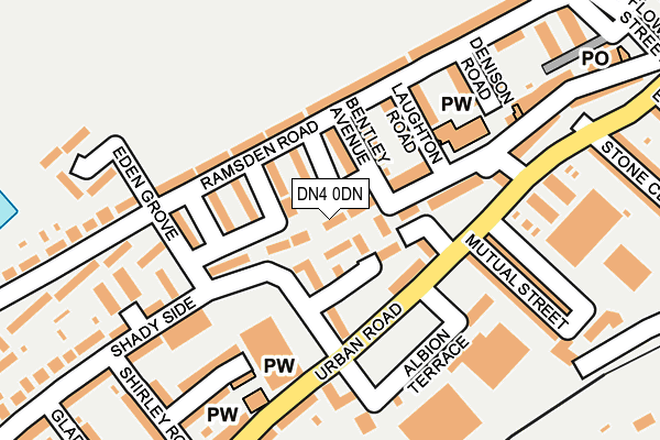 DN4 0DN map - OS OpenMap – Local (Ordnance Survey)