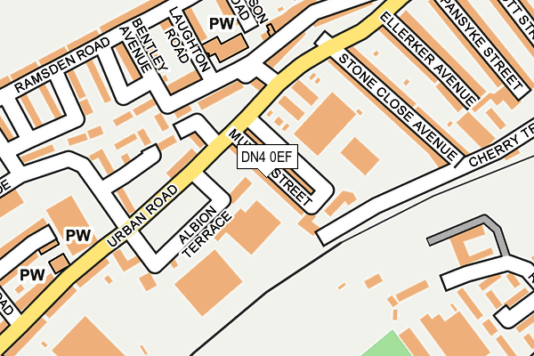 DN4 0EF map - OS OpenMap – Local (Ordnance Survey)