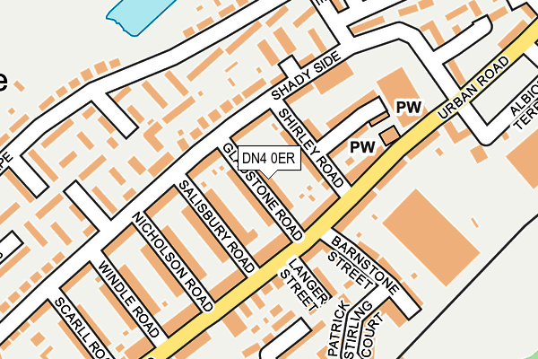 DN4 0ER map - OS OpenMap – Local (Ordnance Survey)