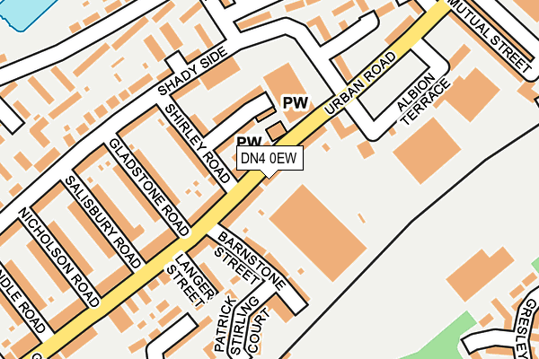 DN4 0EW map - OS OpenMap – Local (Ordnance Survey)