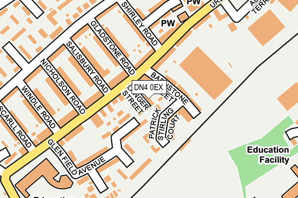 DN4 0EX map - OS OpenMap – Local (Ordnance Survey)
