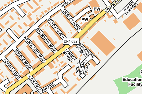 DN4 0EY map - OS OpenMap – Local (Ordnance Survey)