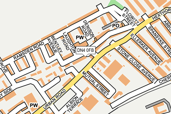DN4 0FB map - OS OpenMap – Local (Ordnance Survey)