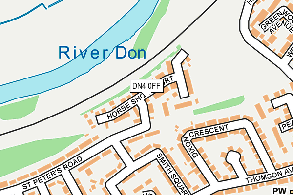 DN4 0FF map - OS OpenMap – Local (Ordnance Survey)