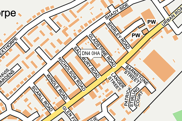 DN4 0HA map - OS OpenMap – Local (Ordnance Survey)