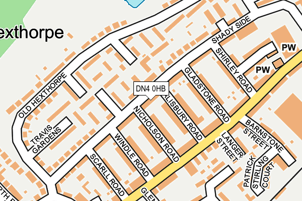 DN4 0HB map - OS OpenMap – Local (Ordnance Survey)