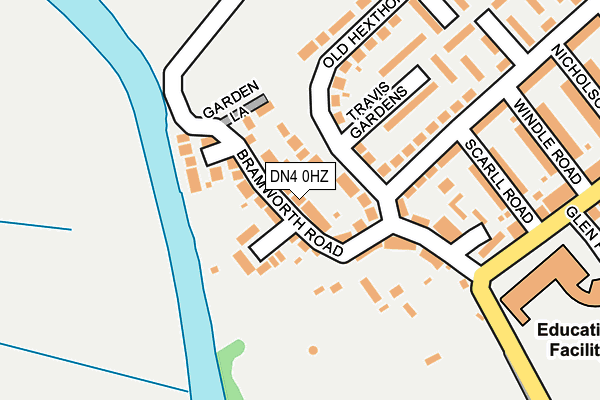 DN4 0HZ map - OS OpenMap – Local (Ordnance Survey)
