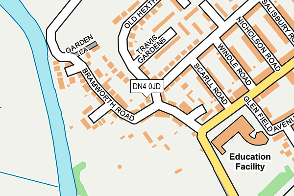 DN4 0JD map - OS OpenMap – Local (Ordnance Survey)