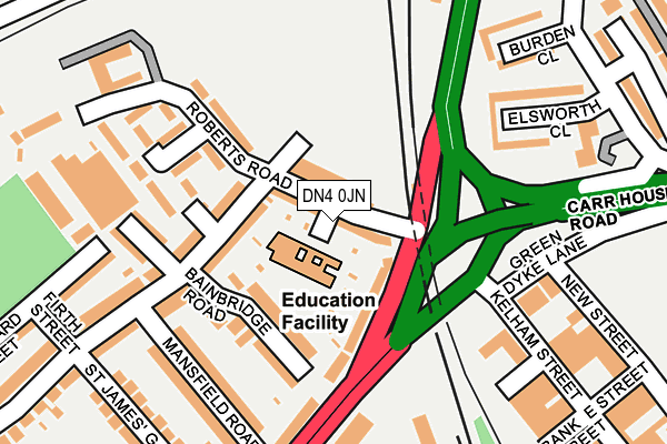 DN4 0JN map - OS OpenMap – Local (Ordnance Survey)