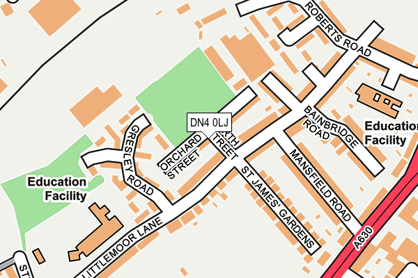 DN4 0LJ map - OS OpenMap – Local (Ordnance Survey)