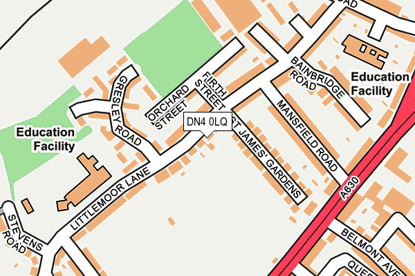 DN4 0LQ map - OS OpenMap – Local (Ordnance Survey)