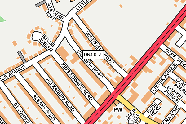 DN4 0LZ map - OS OpenMap – Local (Ordnance Survey)