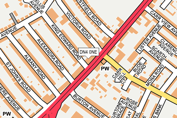 DN4 0NE map - OS OpenMap – Local (Ordnance Survey)