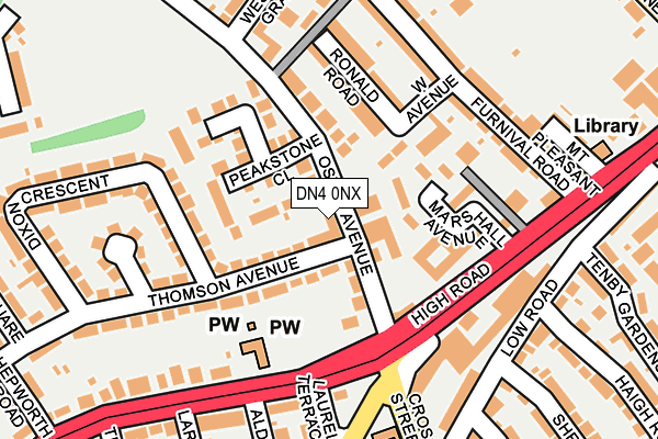 DN4 0NX map - OS OpenMap – Local (Ordnance Survey)