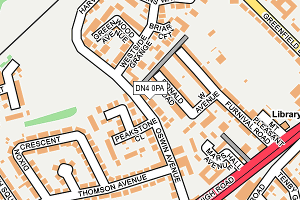 DN4 0PA map - OS OpenMap – Local (Ordnance Survey)