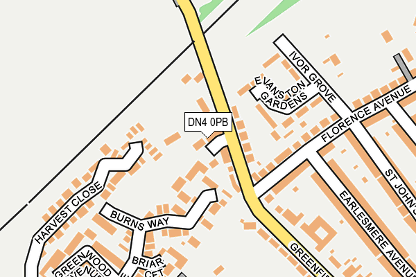 DN4 0PB map - OS OpenMap – Local (Ordnance Survey)