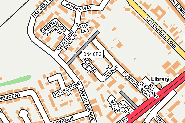 DN4 0PG map - OS OpenMap – Local (Ordnance Survey)