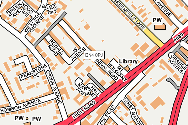 DN4 0PJ map - OS OpenMap – Local (Ordnance Survey)