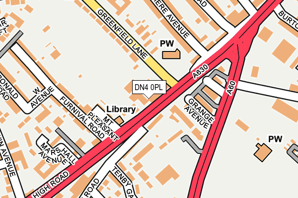 DN4 0PL map - OS OpenMap – Local (Ordnance Survey)