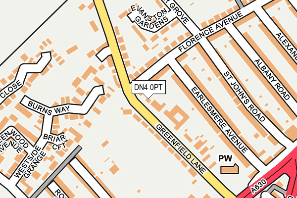 DN4 0PT map - OS OpenMap – Local (Ordnance Survey)