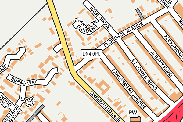 DN4 0PU map - OS OpenMap – Local (Ordnance Survey)