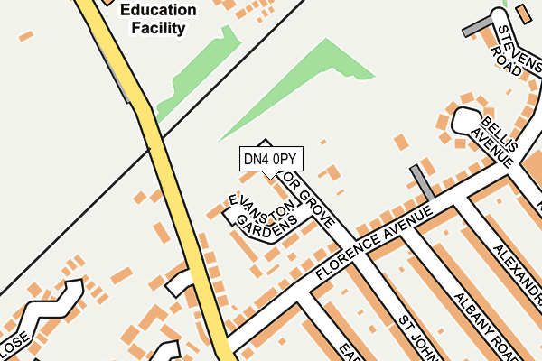 DN4 0PY map - OS OpenMap – Local (Ordnance Survey)
