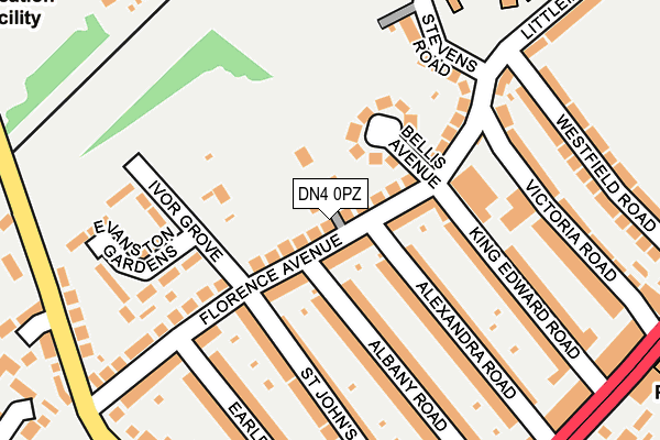 DN4 0PZ map - OS OpenMap – Local (Ordnance Survey)