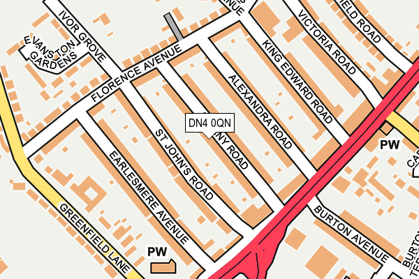 DN4 0QN map - OS OpenMap – Local (Ordnance Survey)