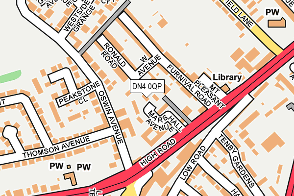 DN4 0QP map - OS OpenMap – Local (Ordnance Survey)