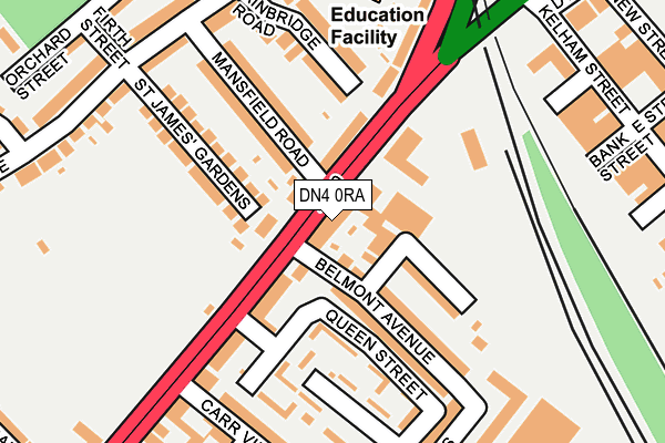 DN4 0RA map - OS OpenMap – Local (Ordnance Survey)