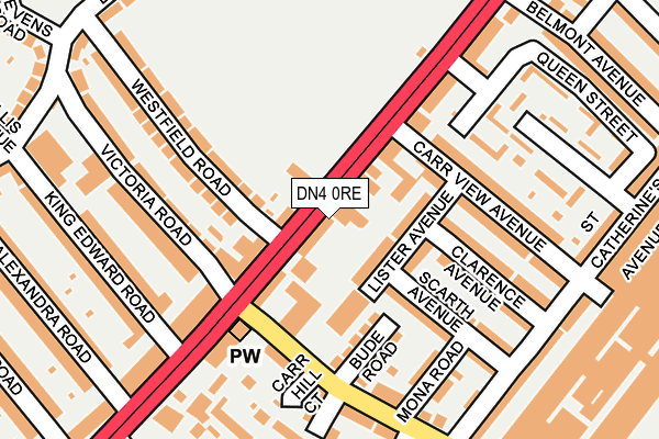 DN4 0RE map - OS OpenMap – Local (Ordnance Survey)