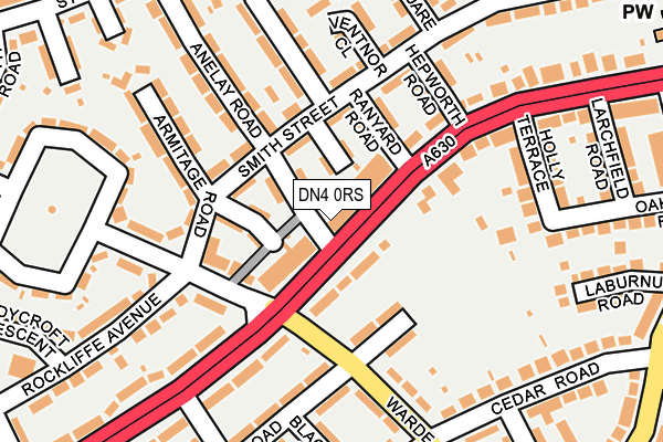 Map of COSTCUTTER BALBY LTD at local scale