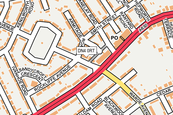 DN4 0RT map - OS OpenMap – Local (Ordnance Survey)