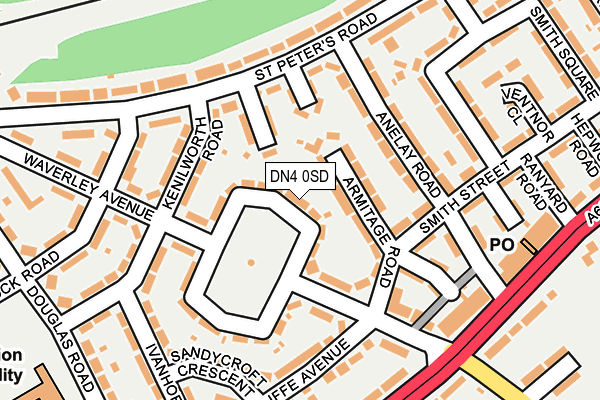 DN4 0SD map - OS OpenMap – Local (Ordnance Survey)