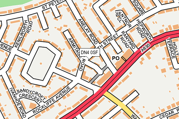 DN4 0SF map - OS OpenMap – Local (Ordnance Survey)