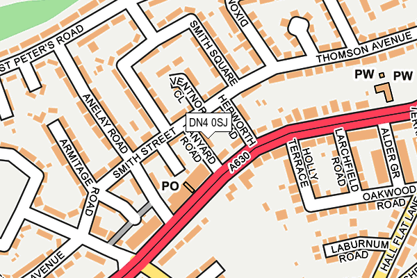 DN4 0SJ map - OS OpenMap – Local (Ordnance Survey)