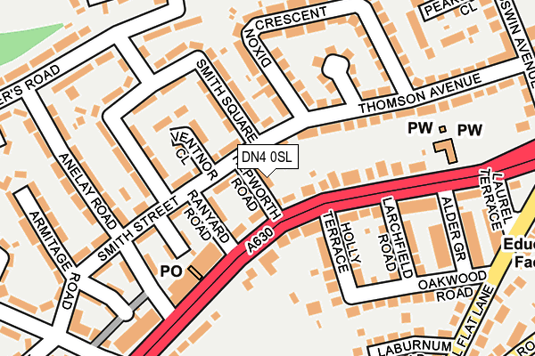 DN4 0SL map - OS OpenMap – Local (Ordnance Survey)