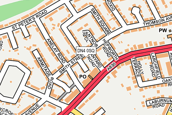 DN4 0SQ map - OS OpenMap – Local (Ordnance Survey)