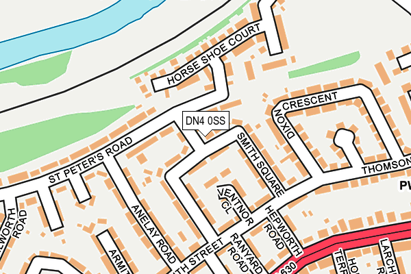 DN4 0SS map - OS OpenMap – Local (Ordnance Survey)