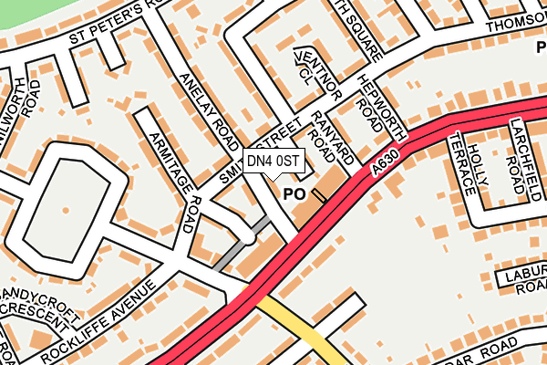 DN4 0ST map - OS OpenMap – Local (Ordnance Survey)