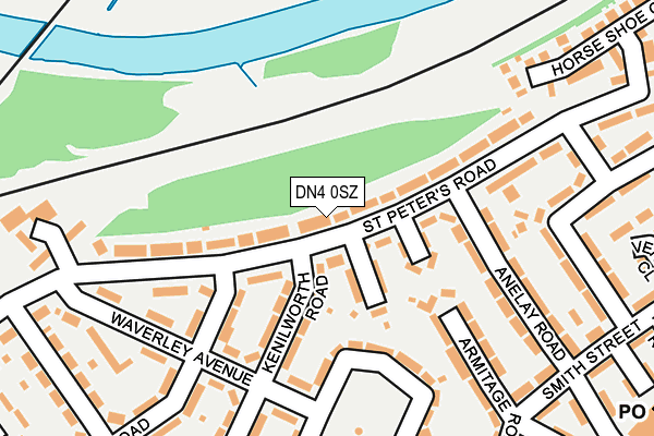 DN4 0SZ map - OS OpenMap – Local (Ordnance Survey)