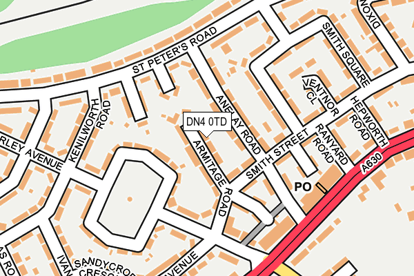 DN4 0TD map - OS OpenMap – Local (Ordnance Survey)